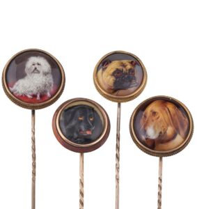 W.B.Ford, scarf pin with a head of a Retriever — image 3