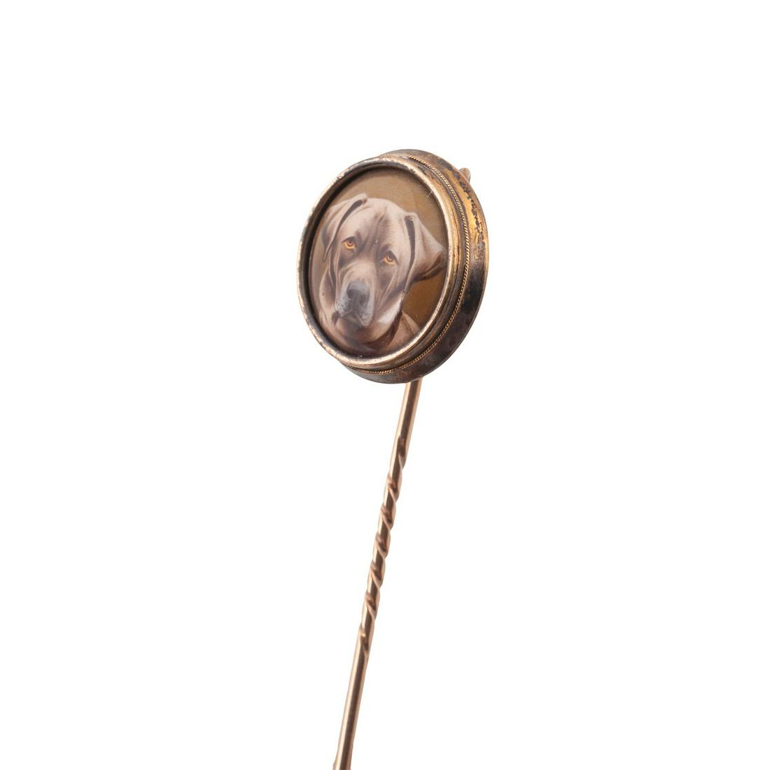 W.B.Ford, scarf pin with a head of a Pug — image 3