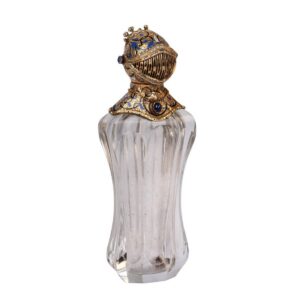 An unusual French gold and sapphire flask — image 1