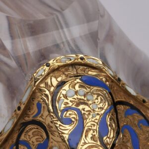 An unusual French gold and sapphire flask — image 6