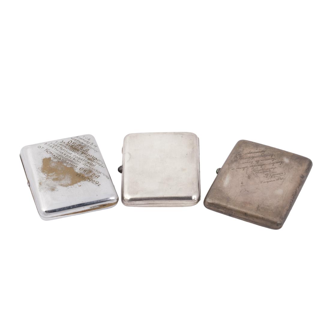 Lot of three Soviet cigarette cases: — image 2