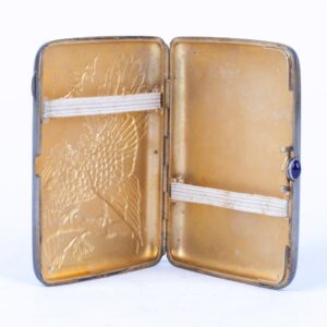 Soviet silver-gilt cigarette case "Grouse" — image 3