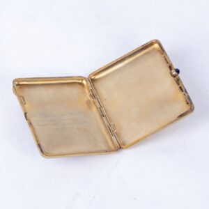 Silver and lacquer painting cigarette case — image 4