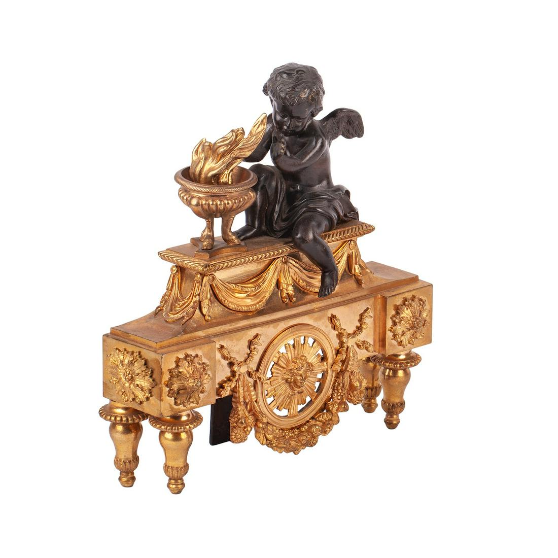 A pair of bronze sculptures for mantel clock — image 2