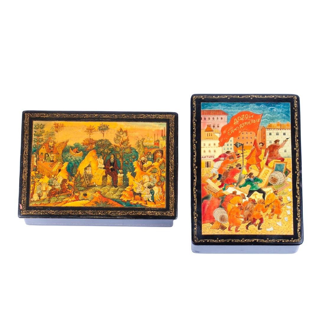 Soviet propaganda AGITLAK boxes from Mstera — image 1