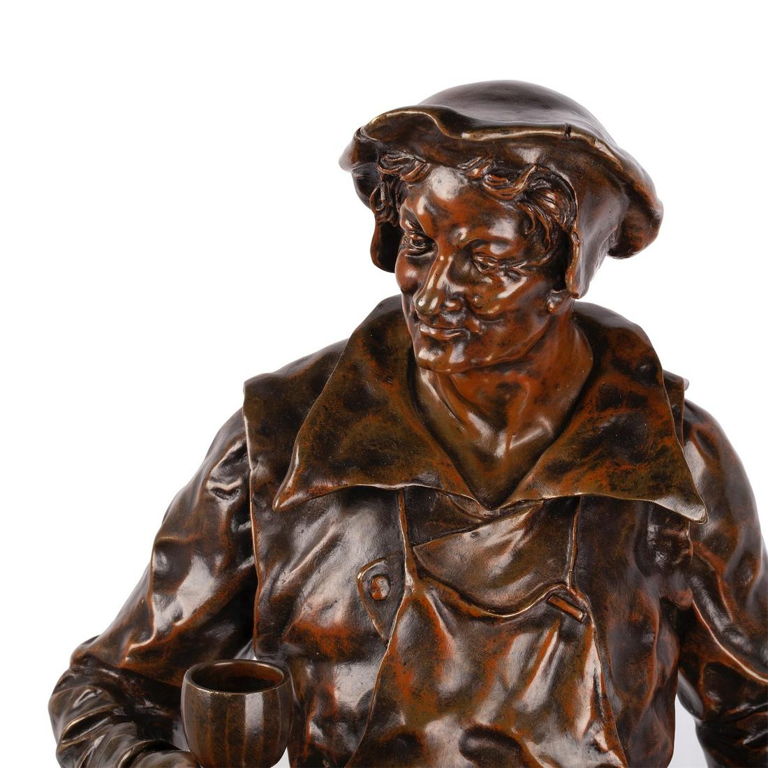 Exceptional Rare Bronze Figure Le SOMMELIER — image 2