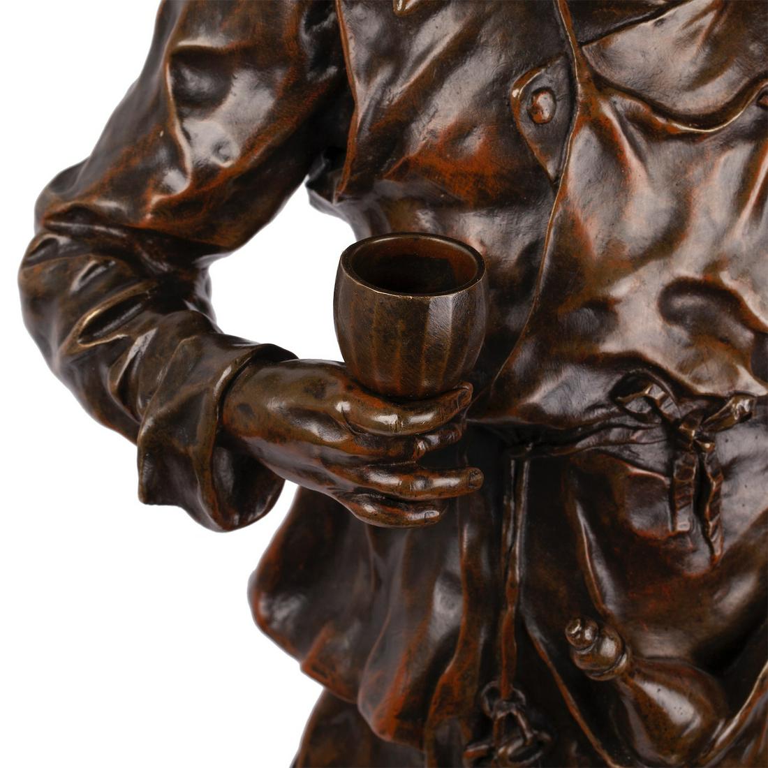 Exceptional Rare Bronze Figure Le SOMMELIER — image 4