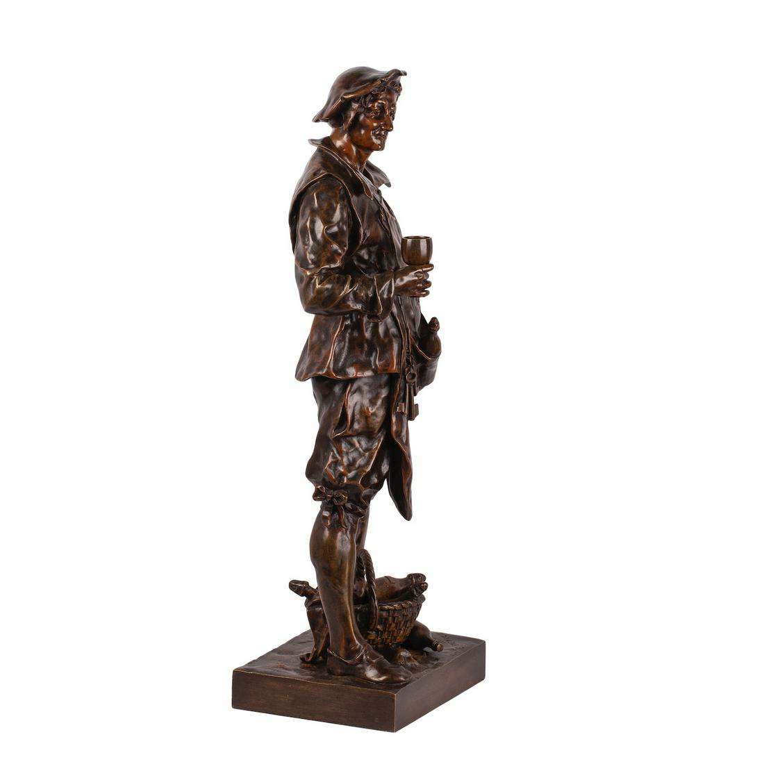 Exceptional Rare Bronze Figure Le SOMMELIER — image 5