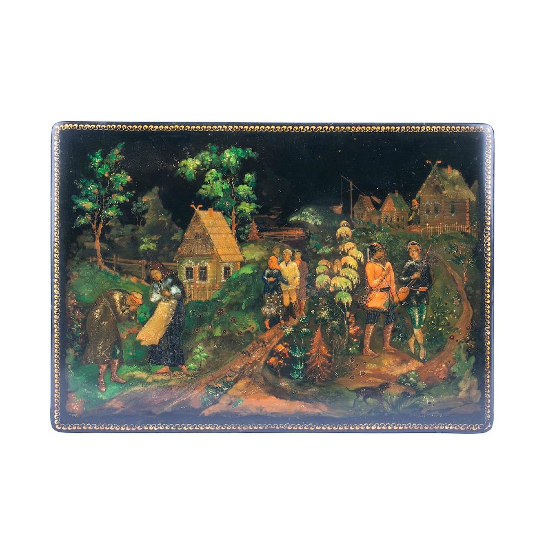 Pair of Soviet propaganda AGITLAK boxes — image 2
