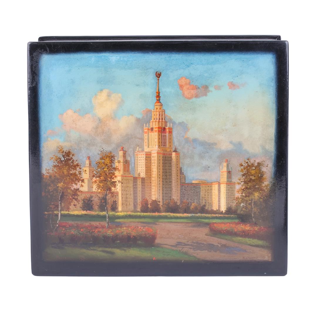 Pair of soviet lacquer boxes form Fedoskino — image 2