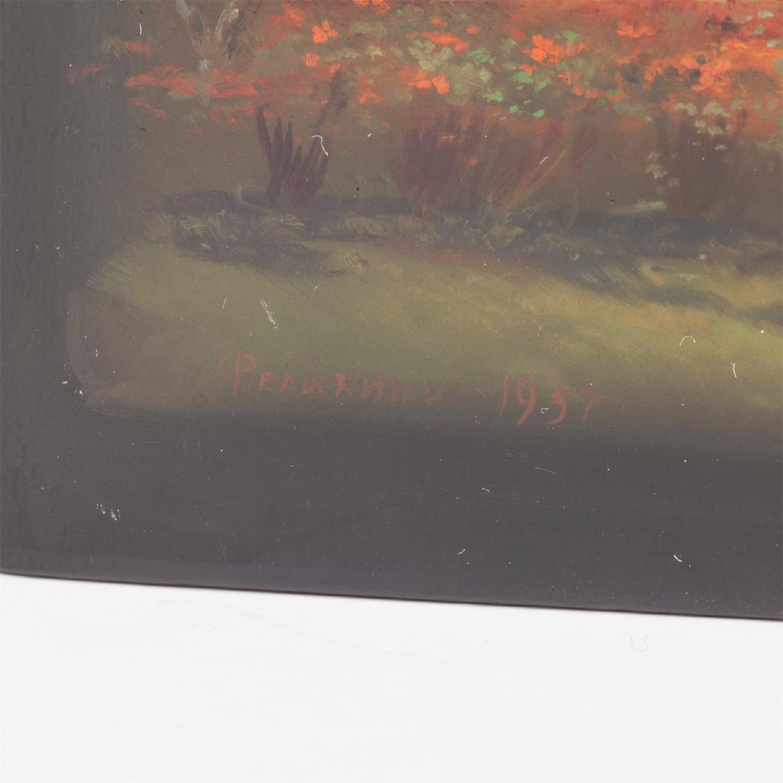 Pair of soviet lacquer boxes form Fedoskino — image 3