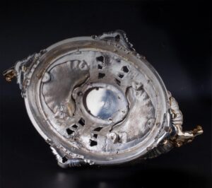 A large silver plate and cut-glass centerpiece — image 5