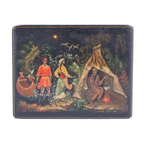 Soviet pair of fairytale lacquer boxes — image 6
