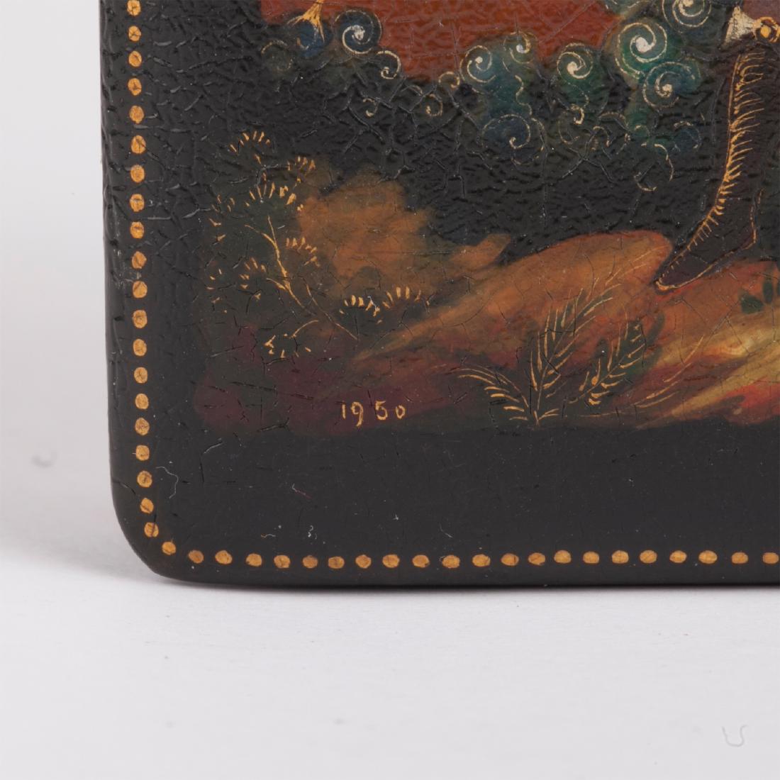 Soviet pair of fairytale lacquer boxes — image 7