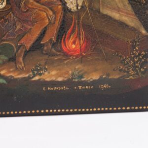 Soviet pair of fairytale lacquer boxes — image 8