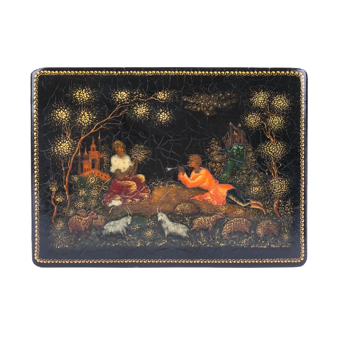 Pair of Soviet lacquer boxes from Palekh — image 2