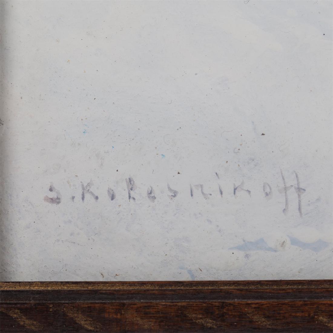 S. Kolesnikoff "Winter landscape with a wolf" — image 3