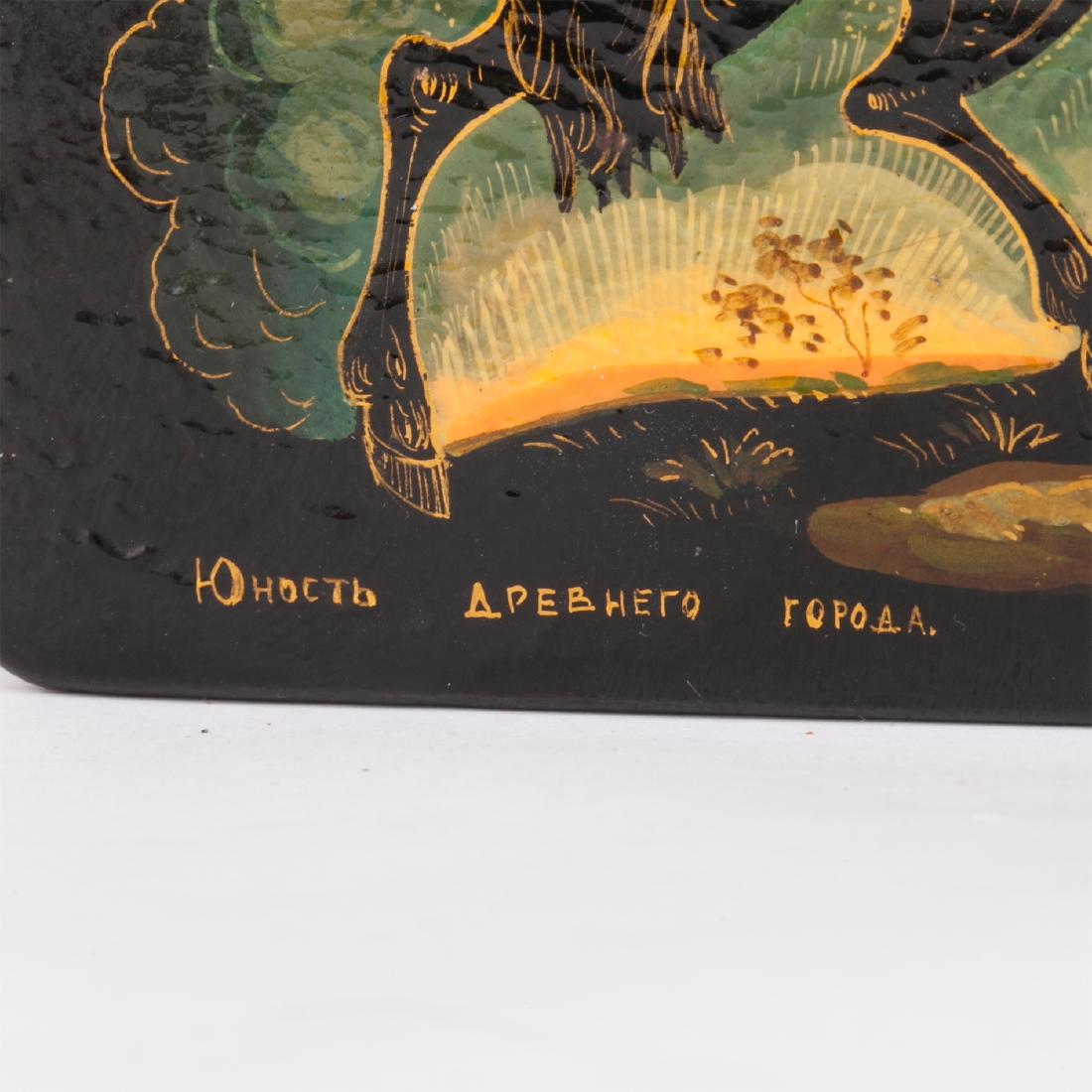Soviet lacquer plaque "Moscow" — image 5