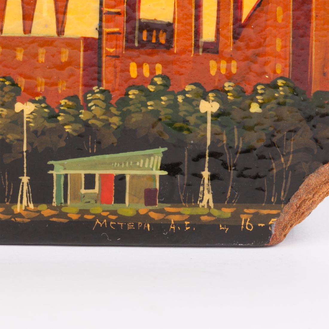 Soviet lacquer plaque "Moscow" — image 6