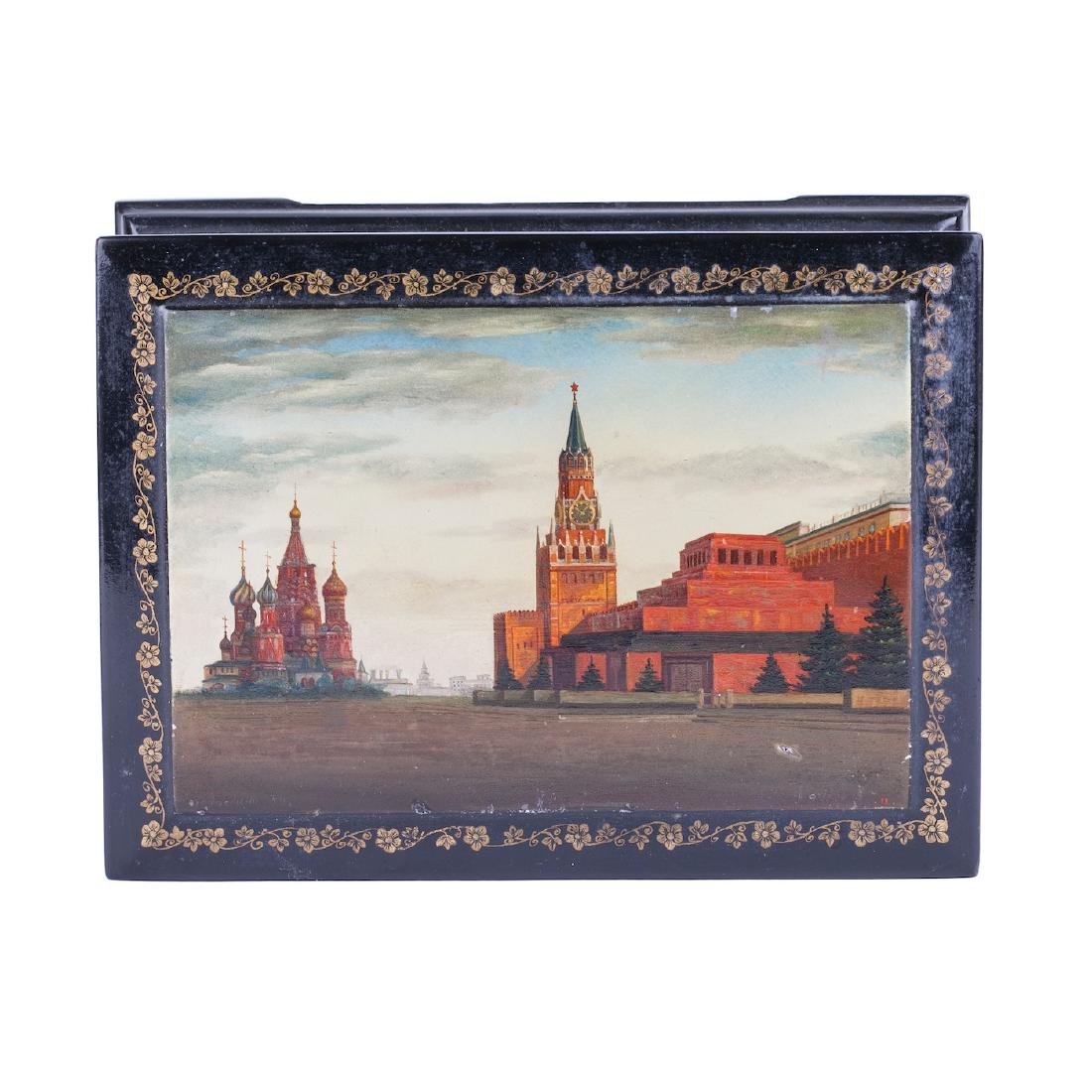 Lot of two Lacuqer boxes with Moscow Kremlin — image 4
