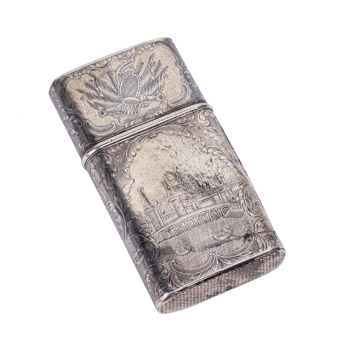 Russian silver-gilt and neillo tabacco case — image 1