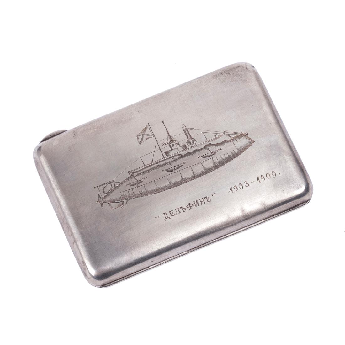 Russian silver cigarette case — image 1