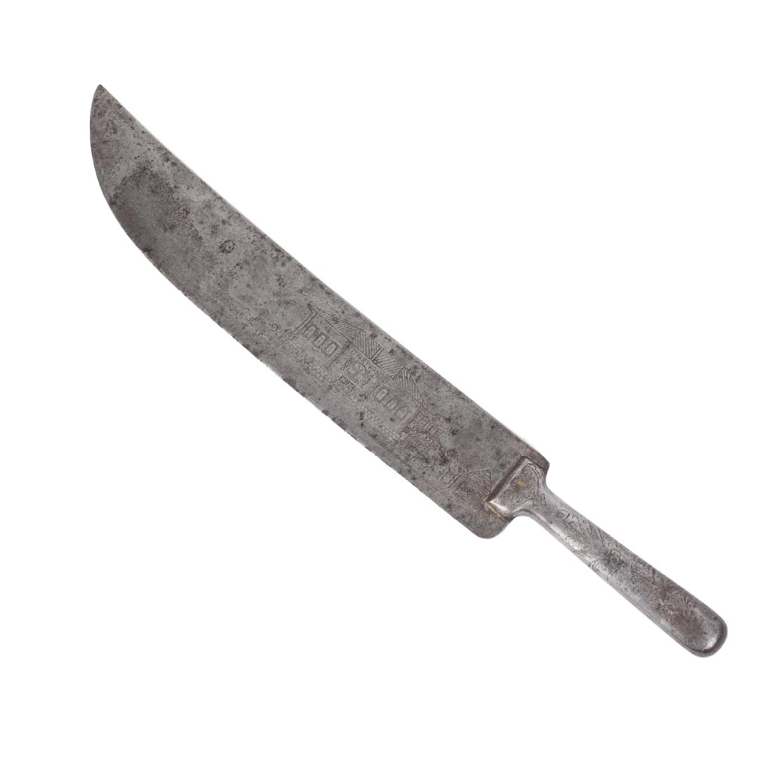 Russian steel kinfe with peasant life scenes — image 1