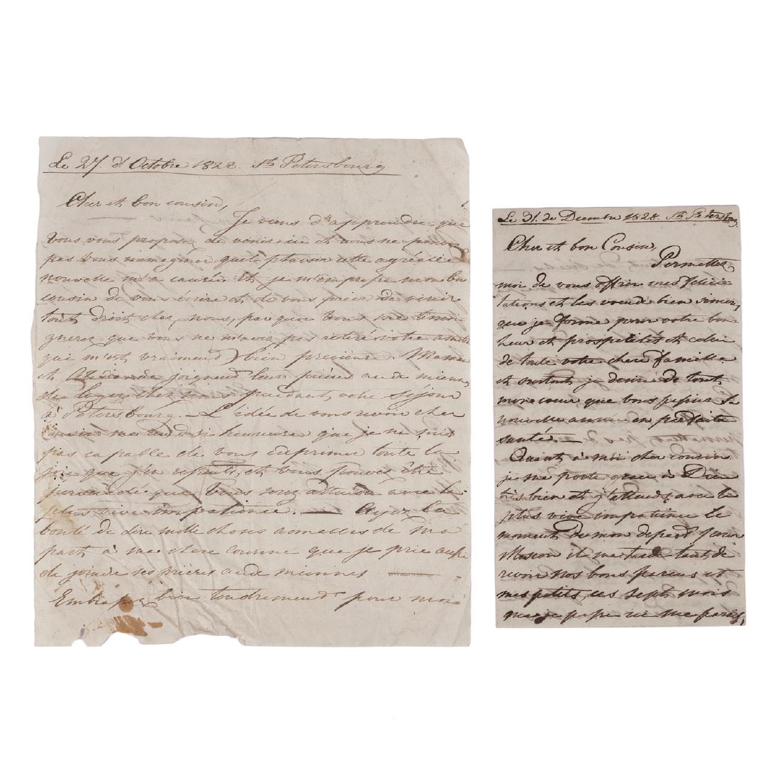 A pair of letters from Elisabeth von Benckendorf — image 1