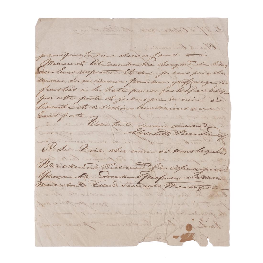 A pair of letters from Elisabeth von Benckendorf — image 2