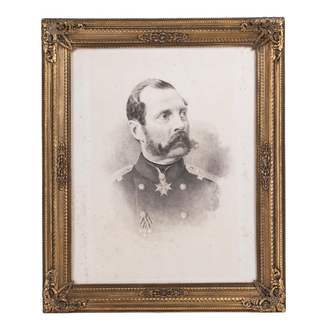 Signed etched portrait of Russian Emperor — image 1