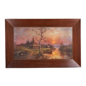 ulius von Klever studio "Spring Landscape with Sunset" — image 1