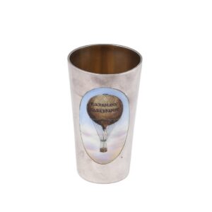 Unusual silver and en plein enamel beaker — image 1