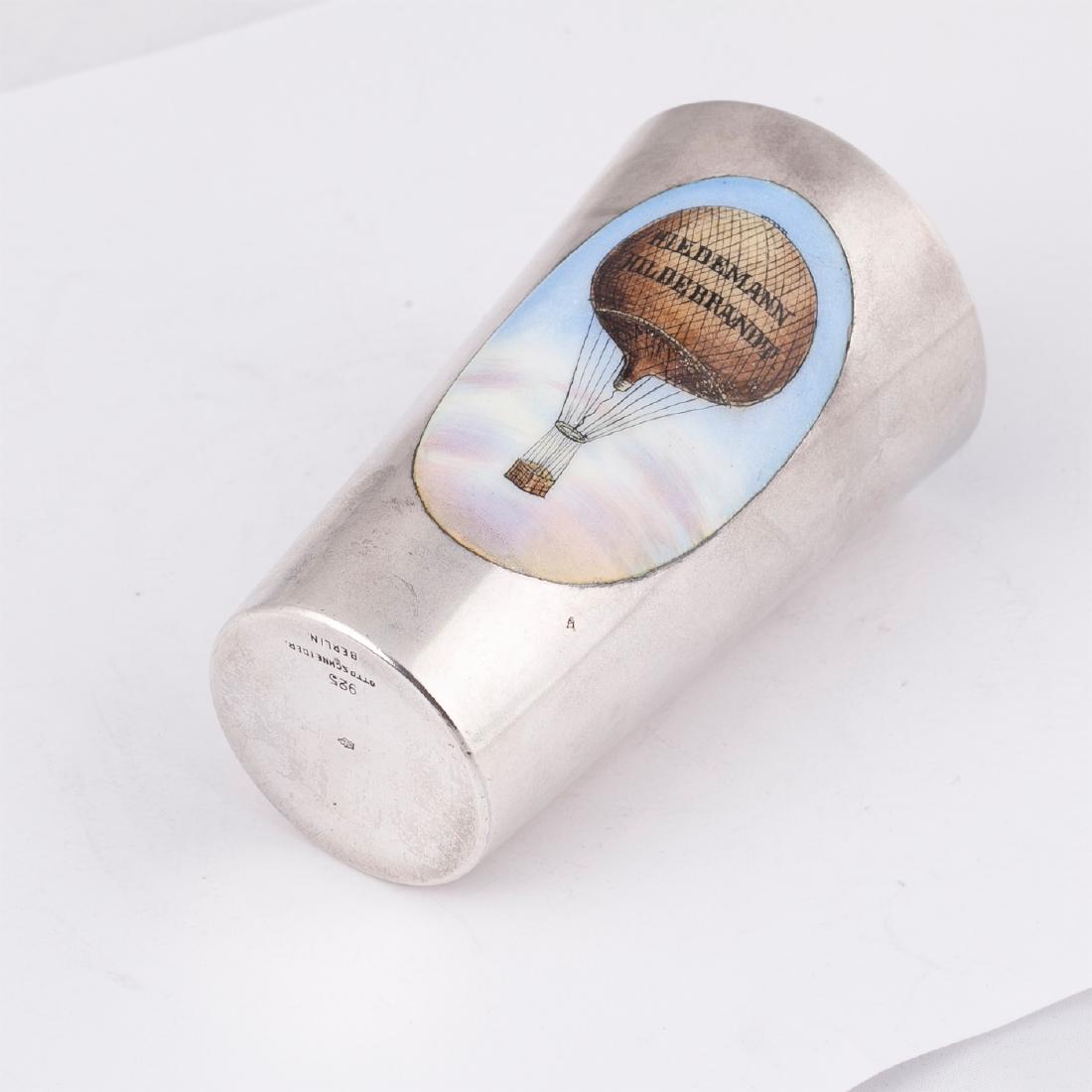 Unusual silver and en plein enamel beaker — image 3