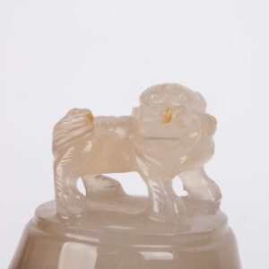 Antique Chinese light green jade vase/urn — image 2