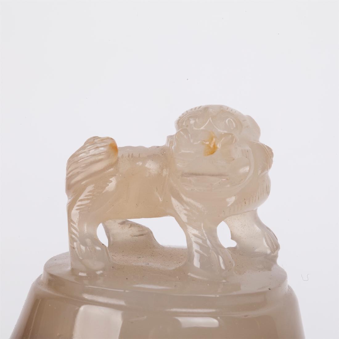 Antique Chinese light green jade vase/urn — image 2