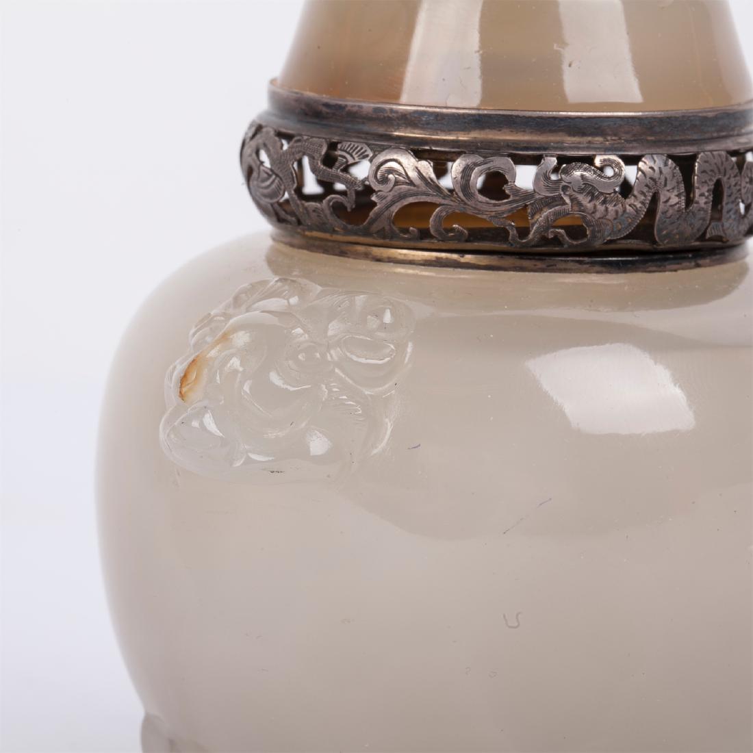 Antique Chinese light green jade vase/urn — image 3